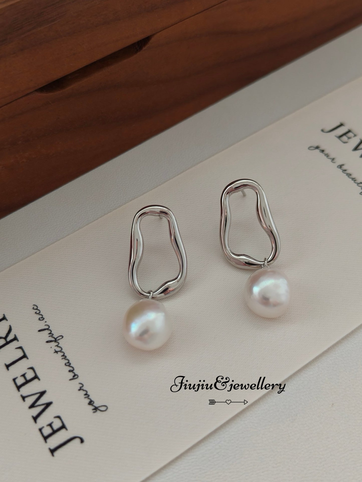 Ladder Dangle Baroque Pearl Earrings
