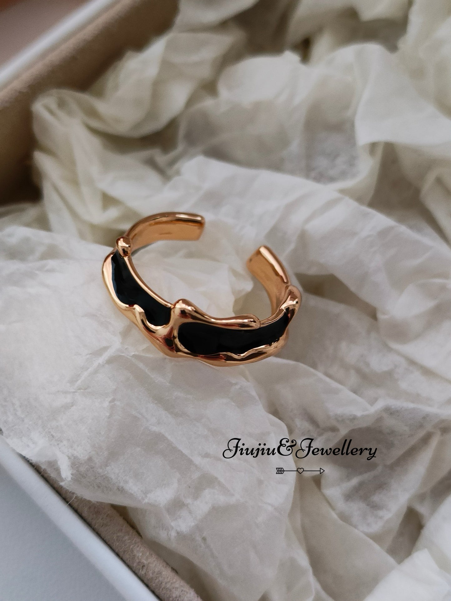 Drip Glaze Open End Ring
