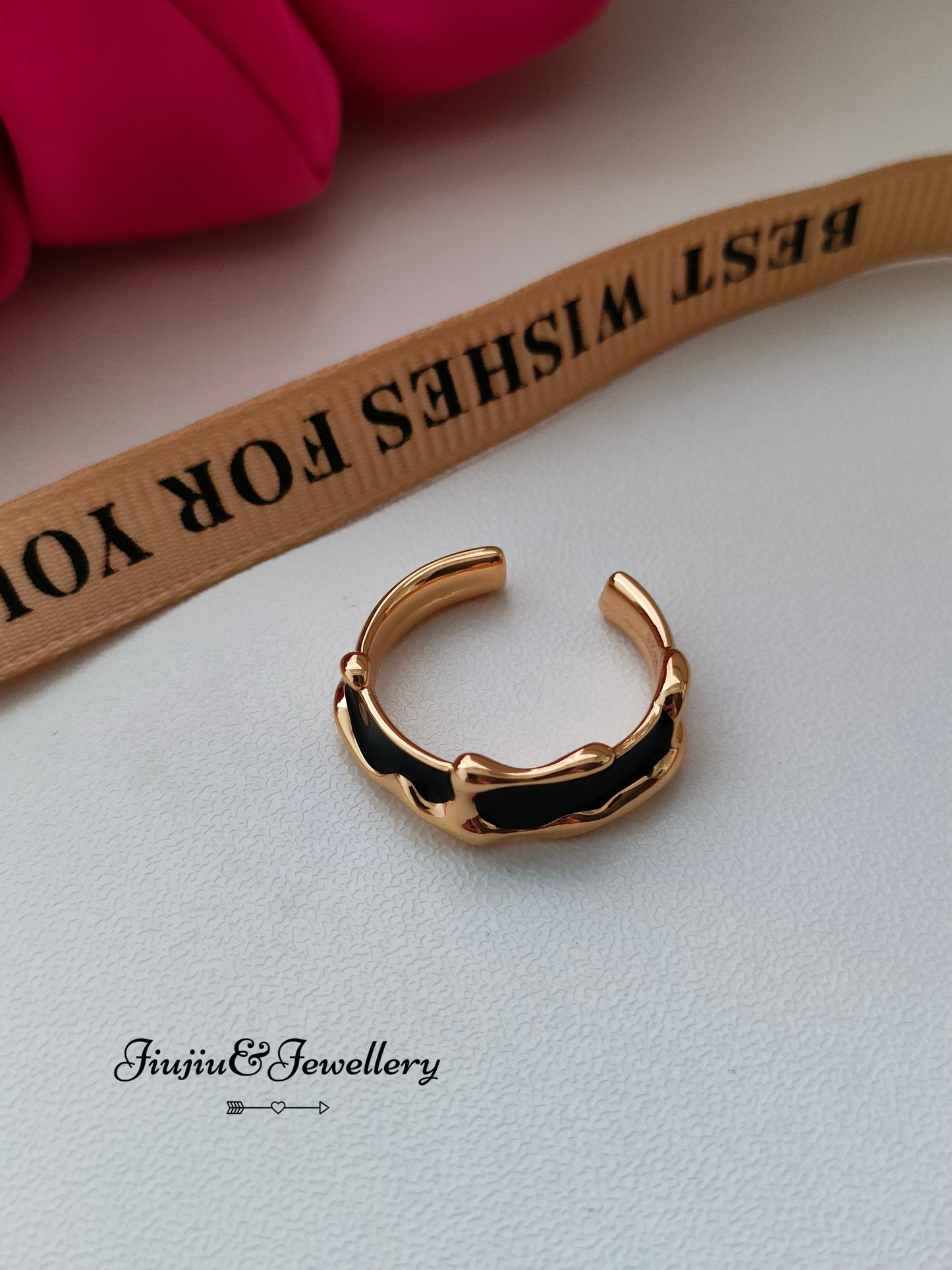 Drip Glaze Open End Ring