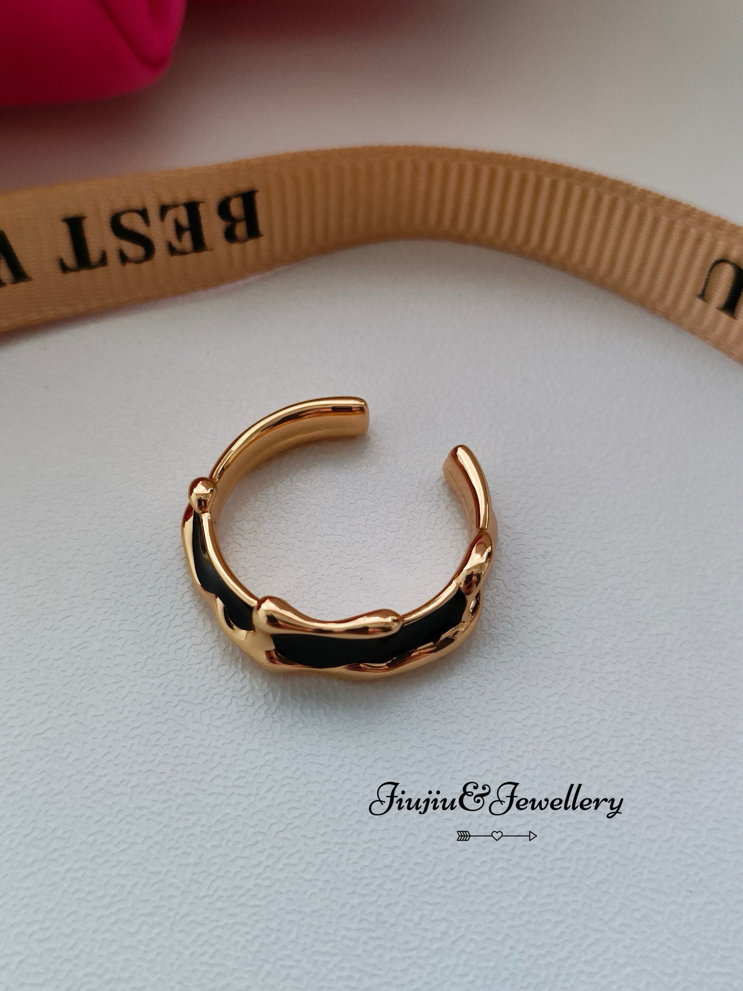 Drip Glaze Open End Ring
