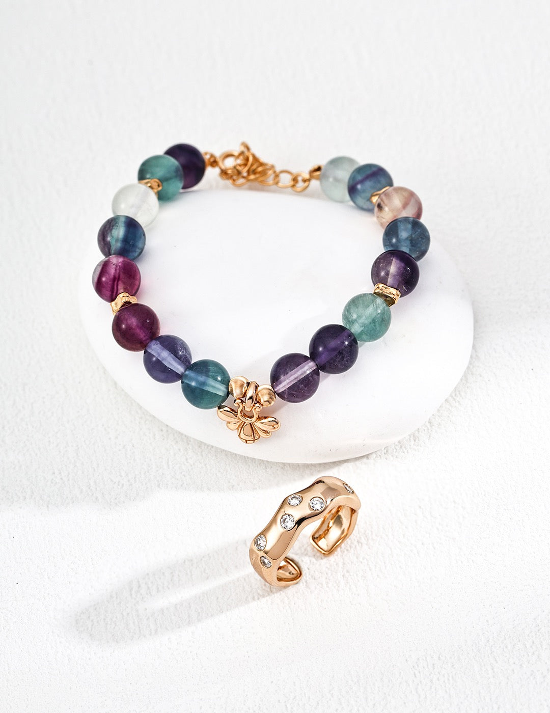 Fashion Multicoloured Fluorite Bracelet