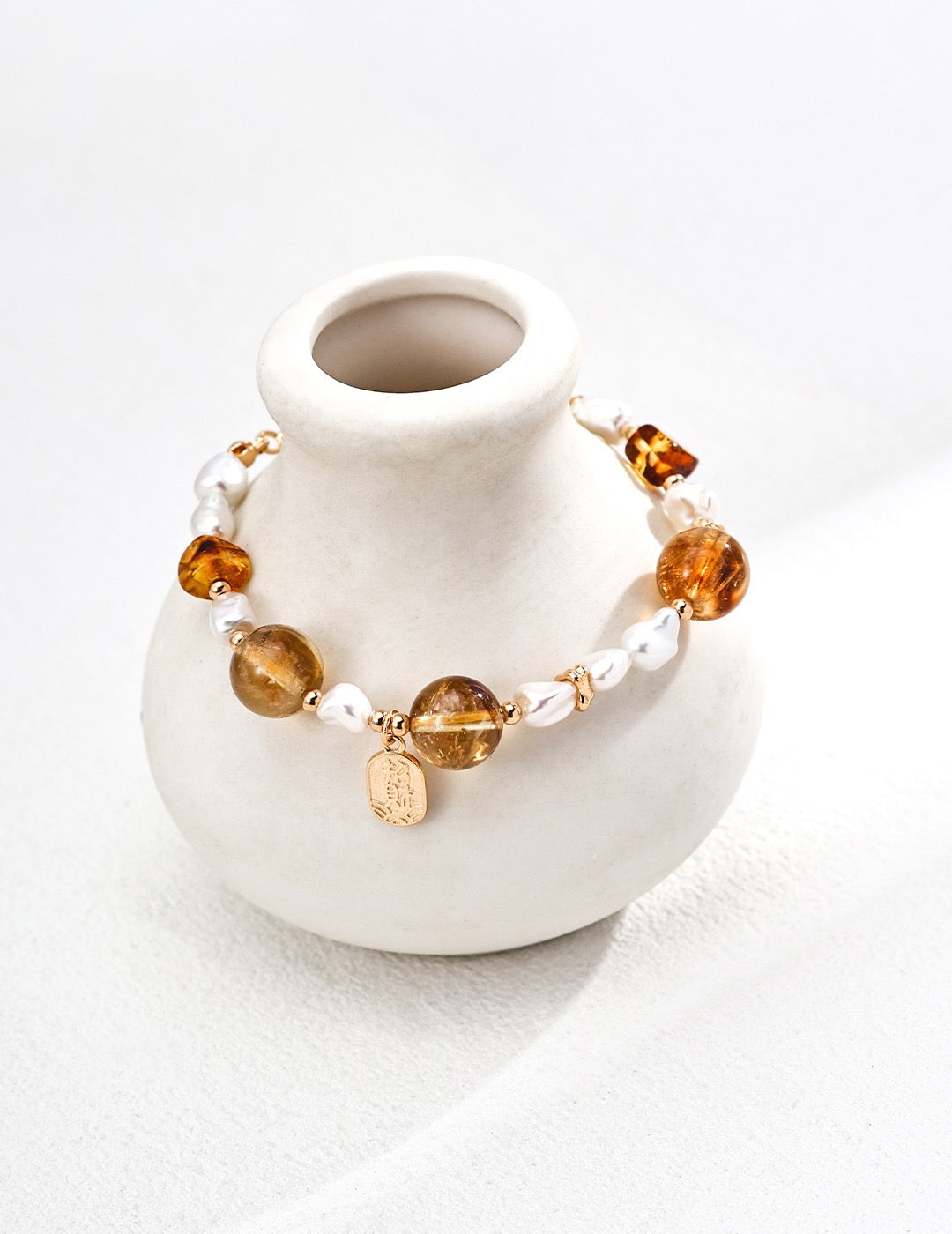 Yellow Flower Gel Crystal Wealth-Attracting Bracelet