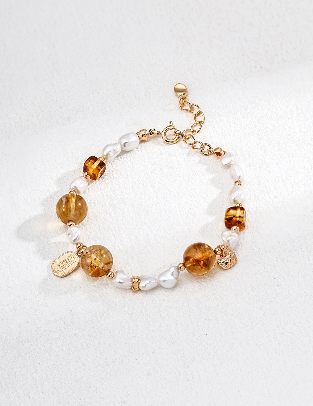 Yellow Flower Gel Crystal Wealth-Attracting Bracelet