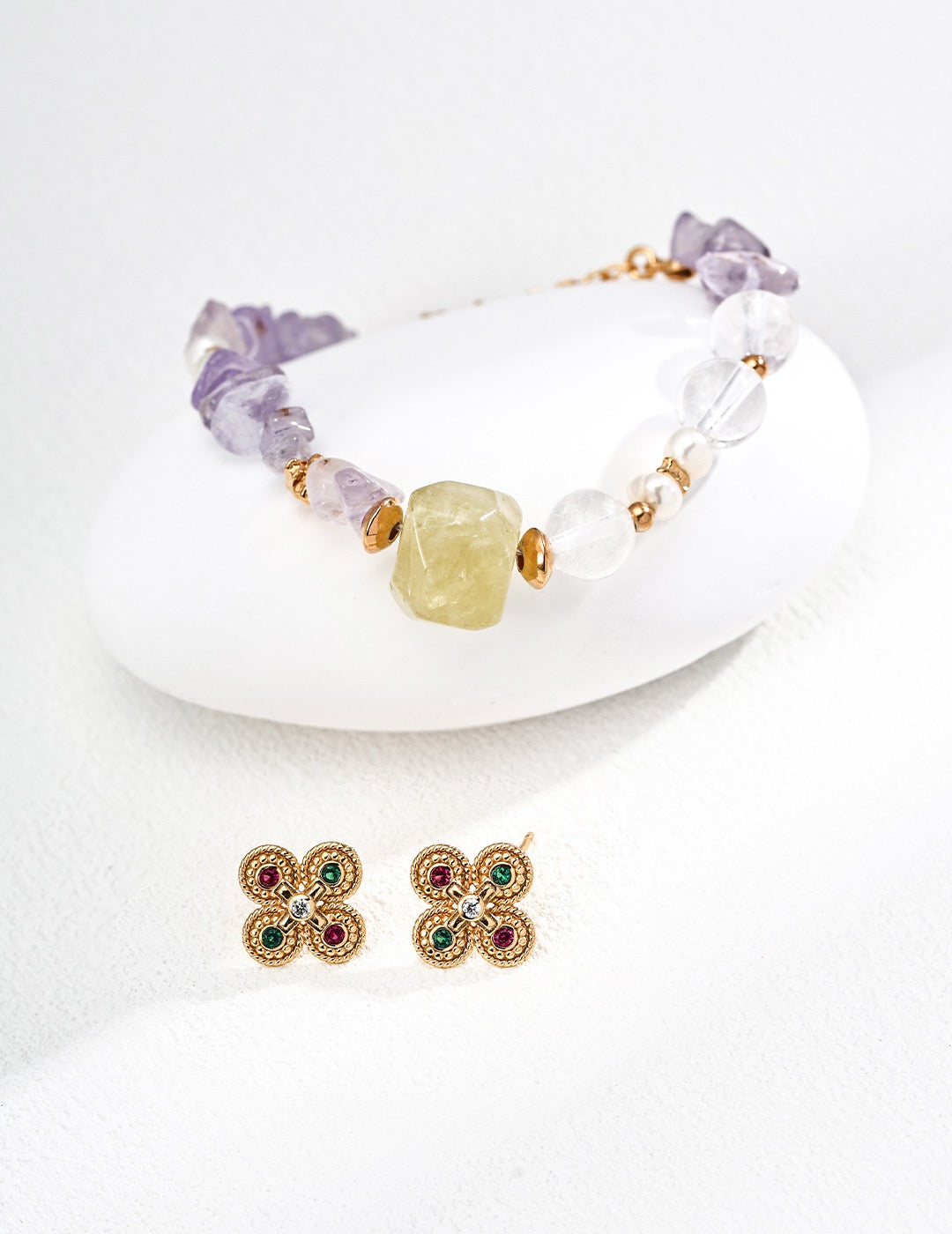 Minimalist Multicoloured Crystal Bracelet