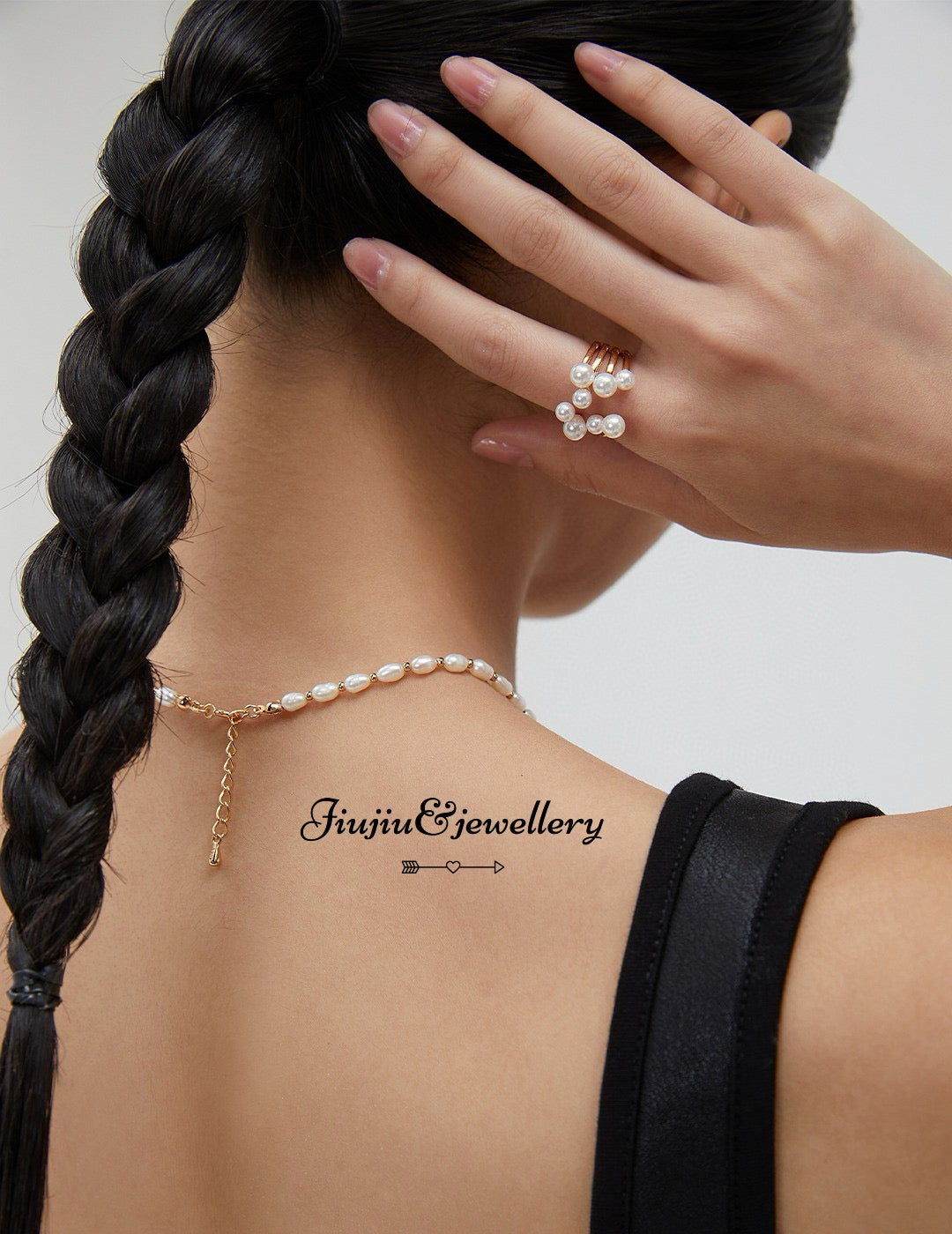 Shell Bead Pistil Pearl Ring