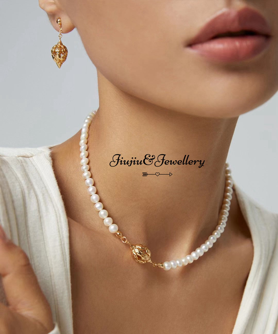 Golden Egg Pearl Necklace